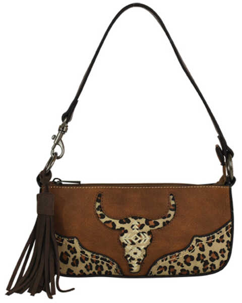Catchfly Women's Convertible Steer Head Cheetah Print Handbag, Multi, hi-res