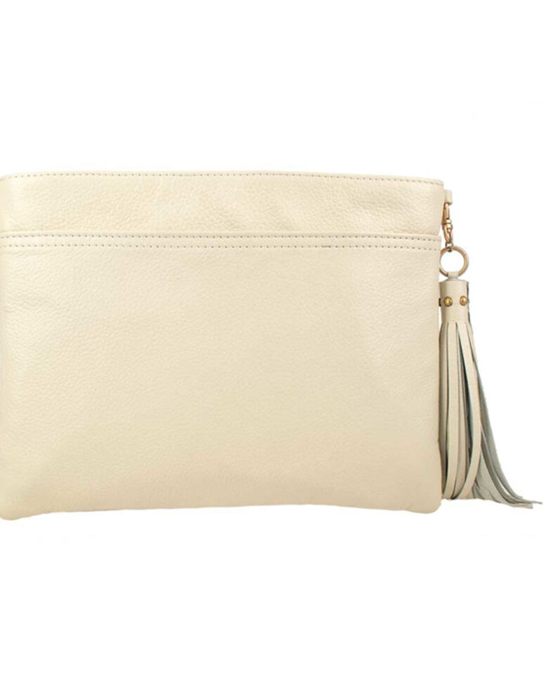 Mary Frances Women's Petal Pusher Crossbody Leather Handbag, Cream, hi-res