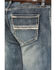 Image #4 - Rock & Roll Denim Men's Double Barrel Medium Vintage Wash Relaxed Stackable Bootcut Stretch Denim Jeans , Medium Wash, hi-res