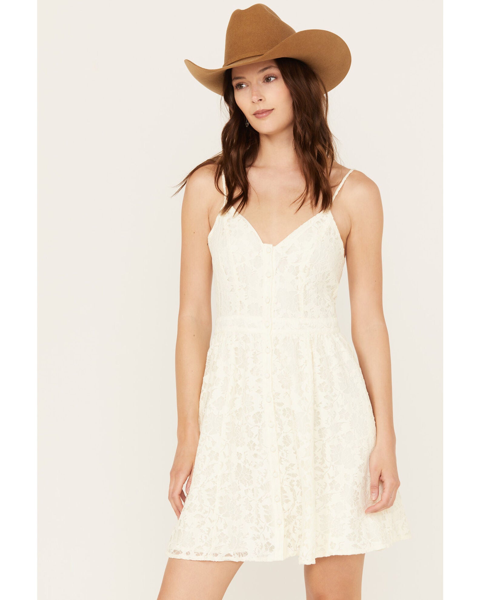 BUTTON DOWN SLEEVELESS MINI DRESS main image 0