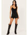 Image #1 - Idyllwind Women's Horseshoe Lane High Risin Coated Lace-Up Shorts, Black, hi-res
