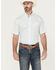 Cinch Men's Geo Print Short Sleeve Button-Down Western Shirt - Big, Light Blue, hi-res