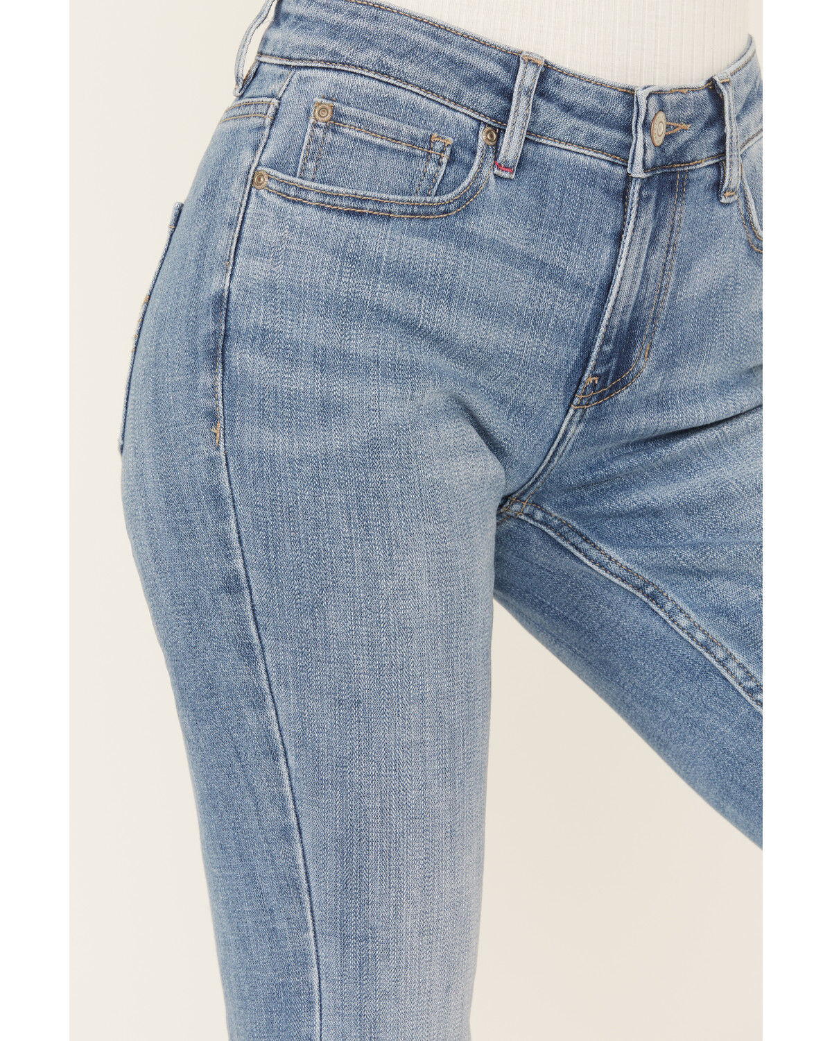 Image #2 - Idyllwind Women's Atwood Light Wash Rebel Mid Rise Stretch Bootcut Jeans, Light Wash, hi-res