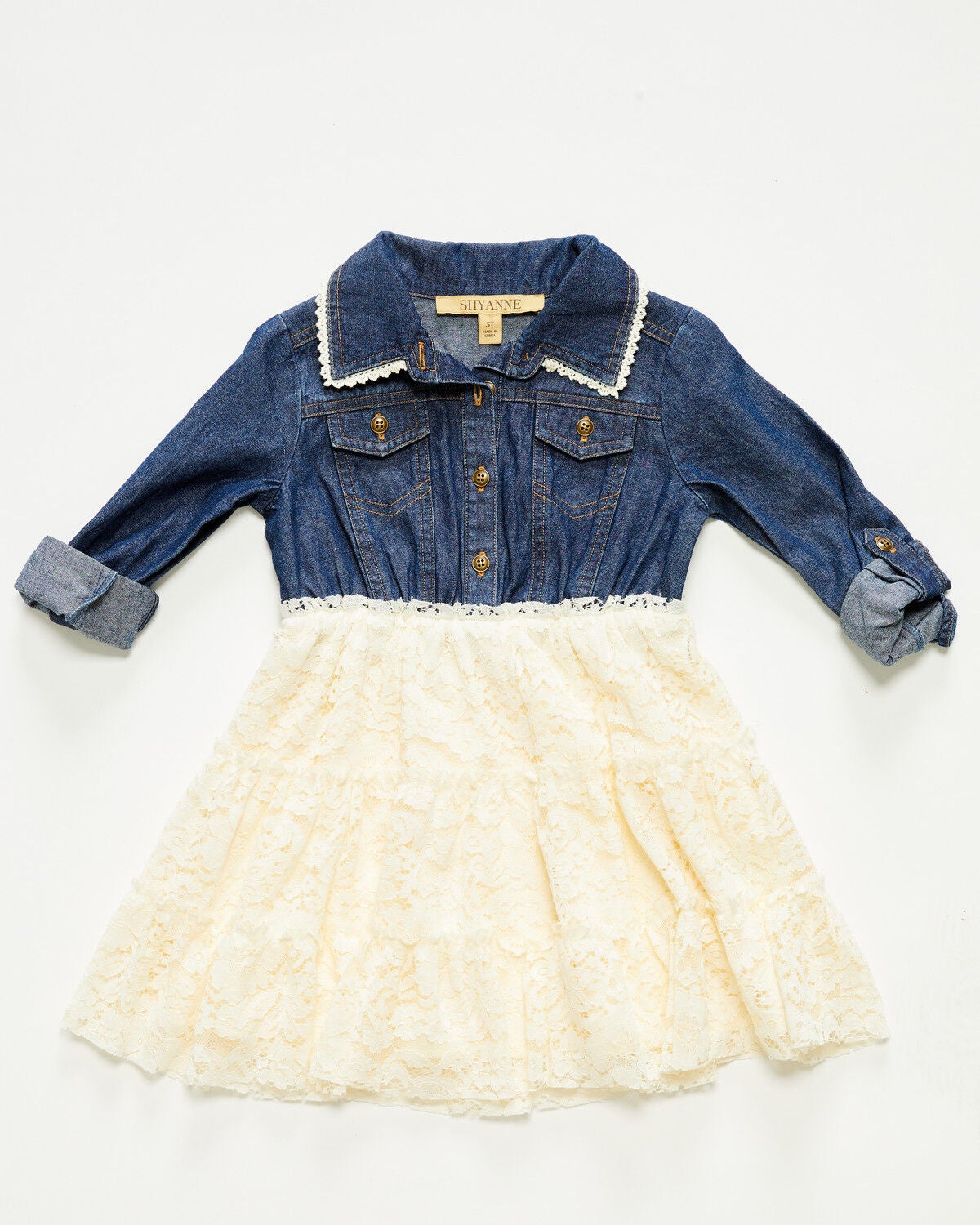 Image #1 - Shyanne Toddler Girls' Lace Dress, Cream, hi-res