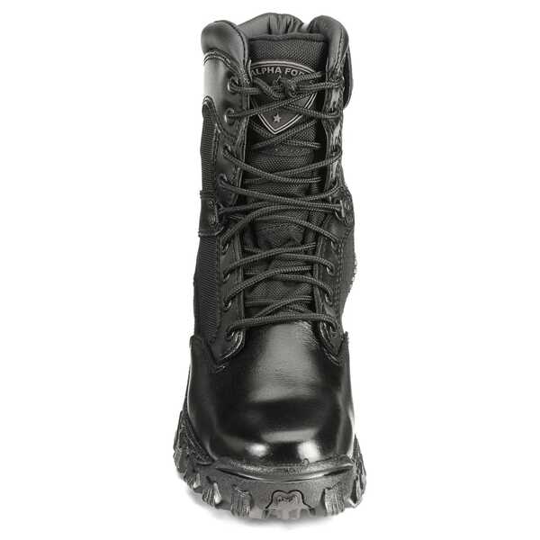 Image #11 - Rocky Men's 8" AlphaForce Zipper Waterproof Duty Boots, Black, hi-res