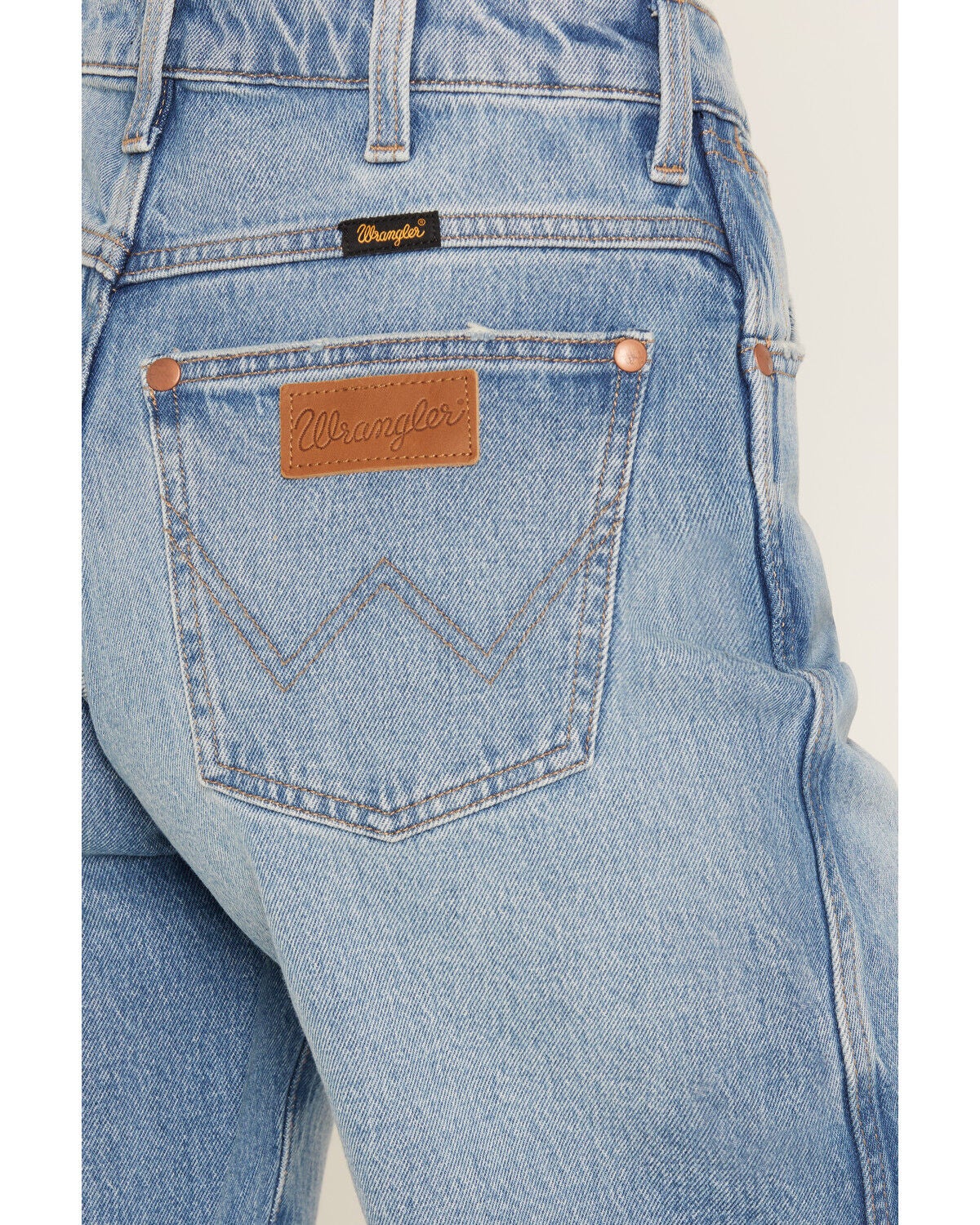 Image #4 - Wrangler Women's Riyah Medium Wash High Rise Cowboy Stretch Denim Shorts, Medium Wash, hi-res