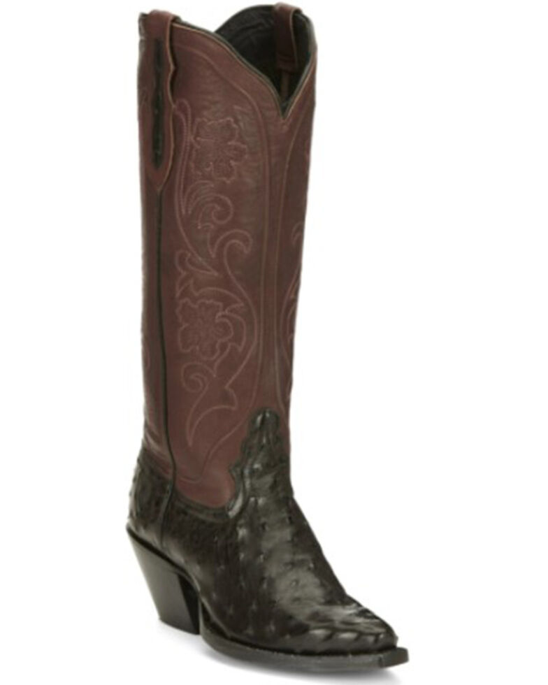Tony Lama Women's Ines Western Boots - Snip Toe, Black Cherry, hi-res