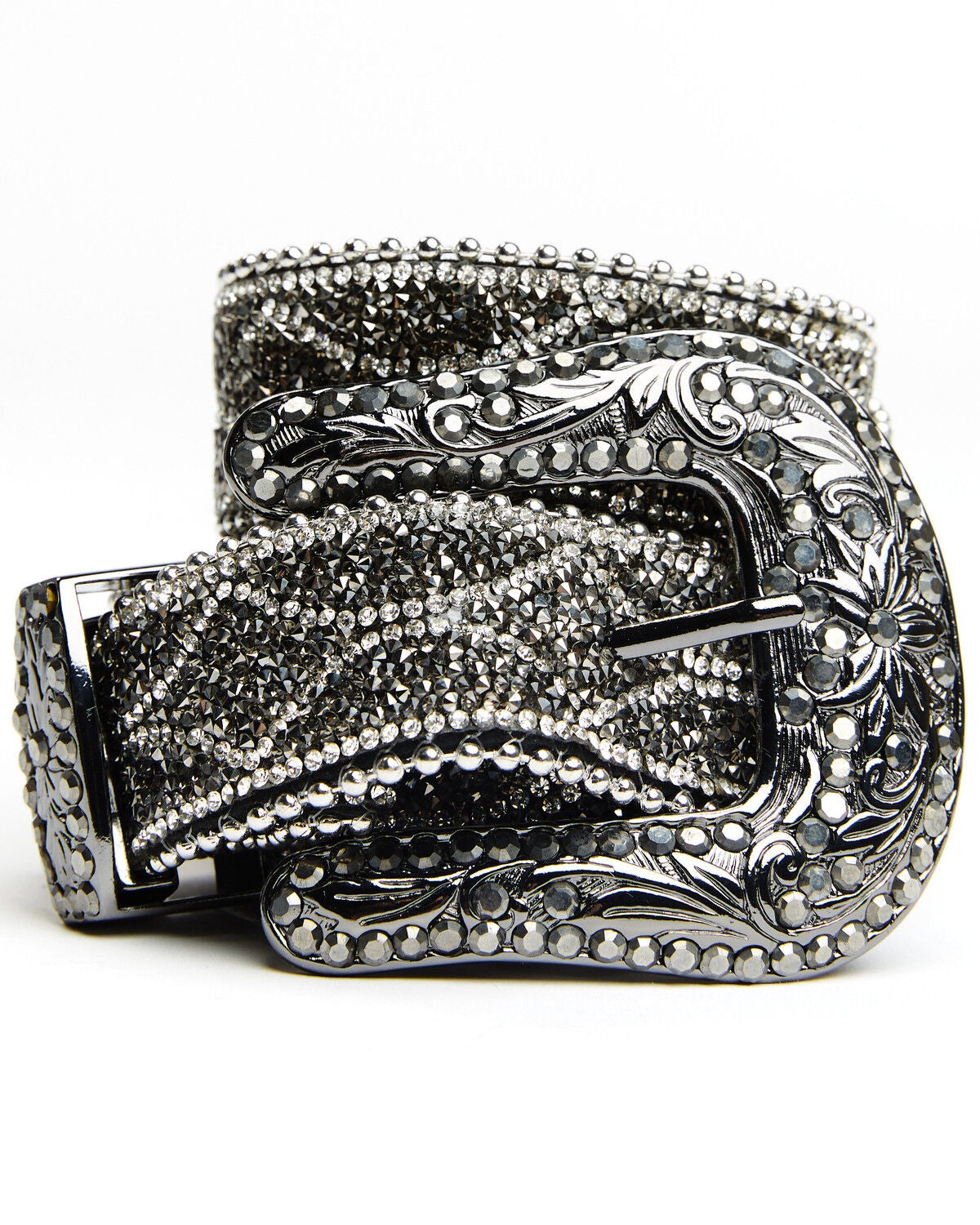 Shyanne Women's Diamond Glam Rhinestone Belt, Black, hi-res