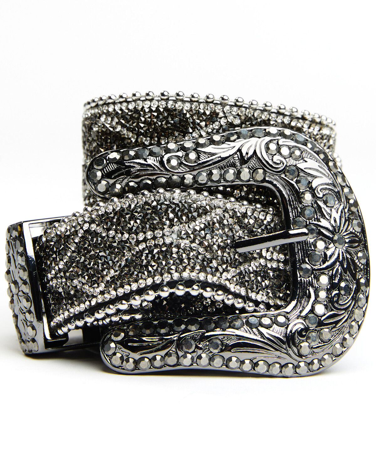 Image #1 - Shyanne Women's Diamond Glam Rhinestone Belt, Black, hi-res