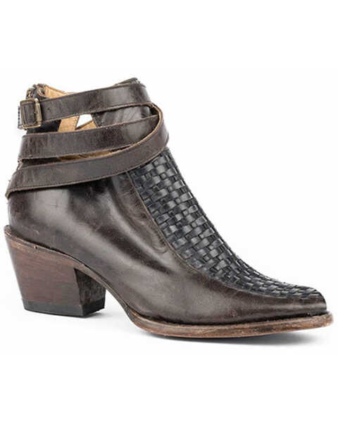 Image #1 - Stetson Women's Jacey Western Booties - Round Toe, Brown, hi-res