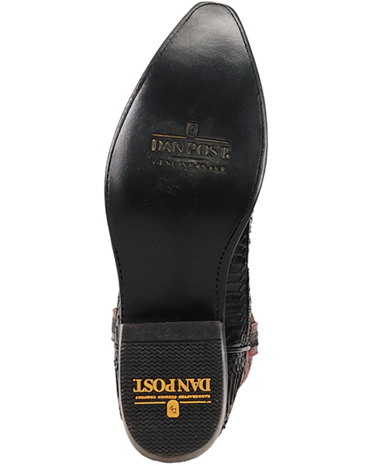 Image #7 - Dan Post Men's Exotic Snake Western Boots - Snip Toe, Black, hi-res