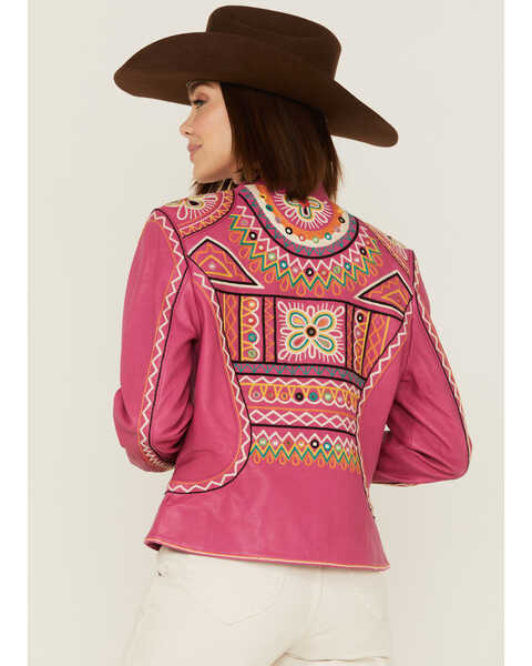 Image #4 - Double D Ranch Women's Festival of Colors Southwestern Geo Jacket, Pink, hi-res
