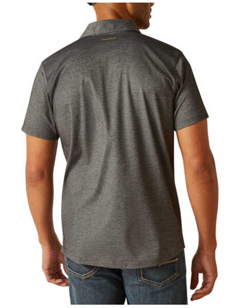 Image #2 - Ariat Men's Rebar Foreman Short Sleeve Polo , Charcoal, hi-res