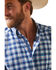 Image #2 - Ariat Men's Pro Series Lex Plaid Print Fitted Long Sleeve Button-Down Western Shirt, Blue, hi-res