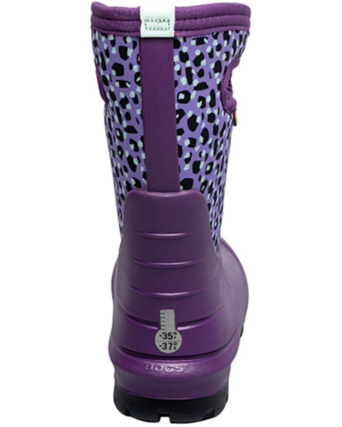 Image #5 - Bogs Girls' Neo-Classic Joyful Jungle Rubber Boots - Round Toe, Purple, hi-res