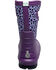 Image #5 - Bogs Girls' Neo-Classic Joyful Jungle Rubber Boots - Round Toe, Purple, hi-res