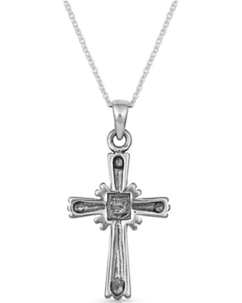 Montana Silversmiths Women's Faith Beaming Cross Necklace, Silver, hi-res