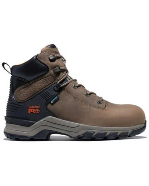 Image #2 - Timberland Men's Hypercharge Waterproof Work Boots - Composite Toe, Brown, hi-res
