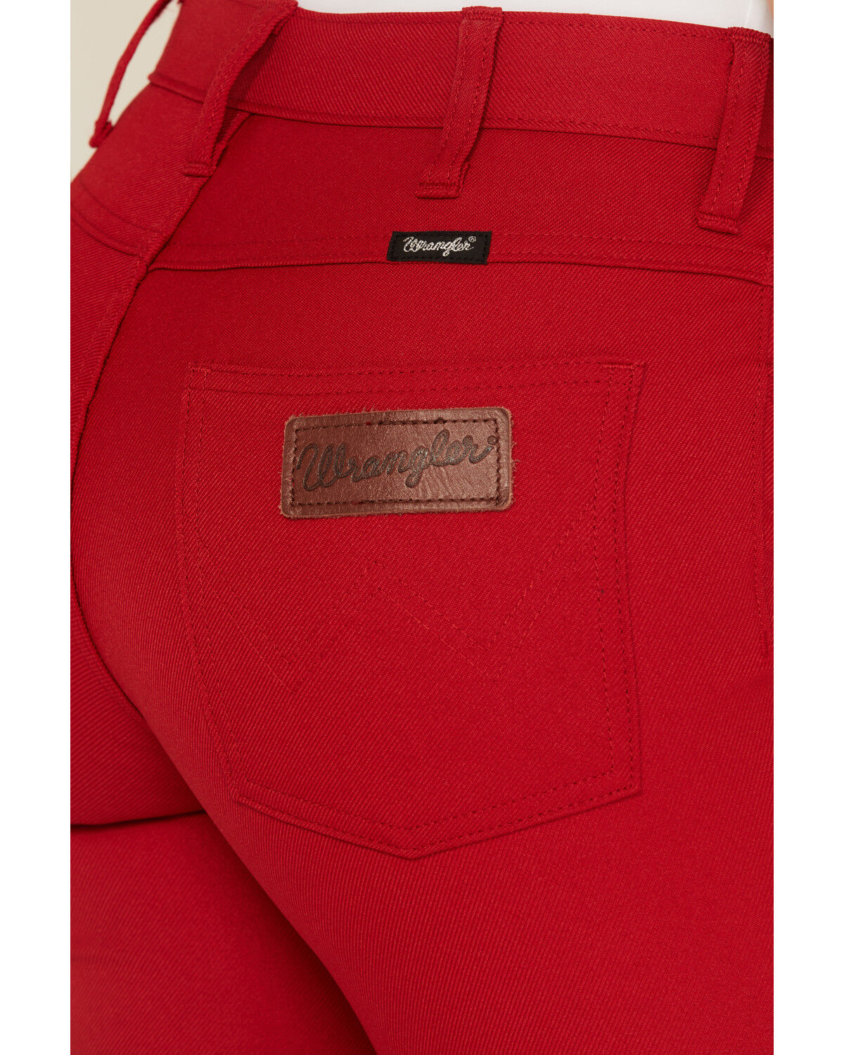 Image #4 - Wrangler Retro Women's Wrancher High Rise Straight Stretch Denim Jeans, Red, hi-res