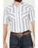 Image #3 - Ely Walker Men's Striped Print Short Sleeve Snap Western Shirt , Light Blue, hi-res