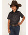 Image #1 - RANK 45&reg; Boys' Tonal Southwestern Print Short Sleeve Polo, Charcoal, hi-res