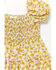 Image #2 - Yura Toddler Girls' Leaf Print Ruffle Dress, Mustard, hi-res