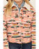 Image #3 - Wrangler Girls' Southwestern Print Sherpa Lined Jacket, Pink, hi-res