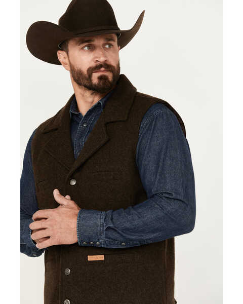 Image #2 - Powder River Outfitters Men's Wool Button-Down Vest, , hi-res