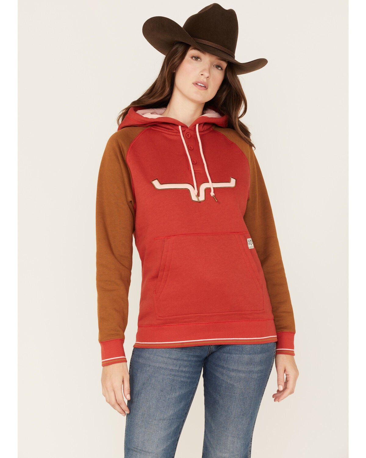Kimes Ranch Women's Amigo Pullover Hoodie, Red, hi-res