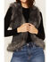 Image #3 - Shyanne Women's Faux Fur Knit Vest, Charcoal, hi-res