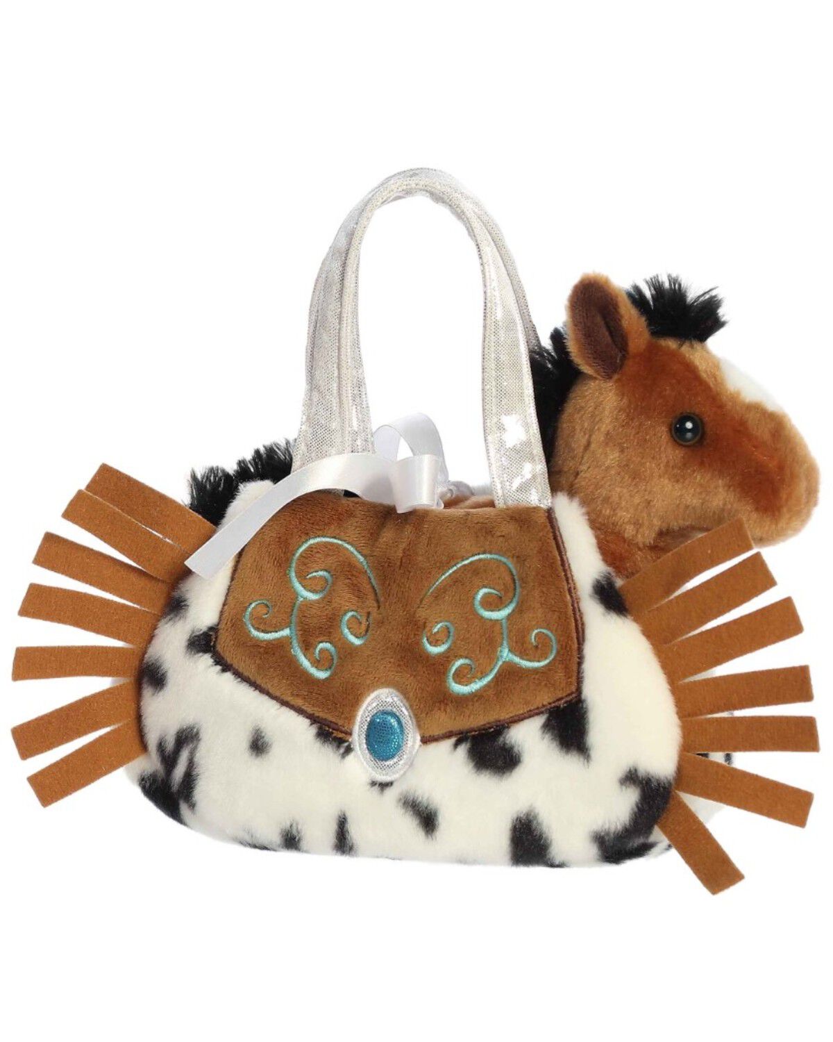 Image #1 - Aurora 8" Western Fringe™ Fancy Pals™ Plush Toy, Brown, hi-res