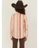 Image #4 - Wrangler Girls' Horse Striped Print Long Sleeve Snap Western Shirt, Pink, hi-res