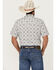 Image #4 - Cody James Men's High Plains Southwestern Print Short Sleeve Snap Western Shirt - Tall , Light Blue, hi-res