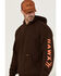 Image #2 - Hawx Men's Halstead Logo Sleeve Hooded Sweatshirt, Brown, hi-res