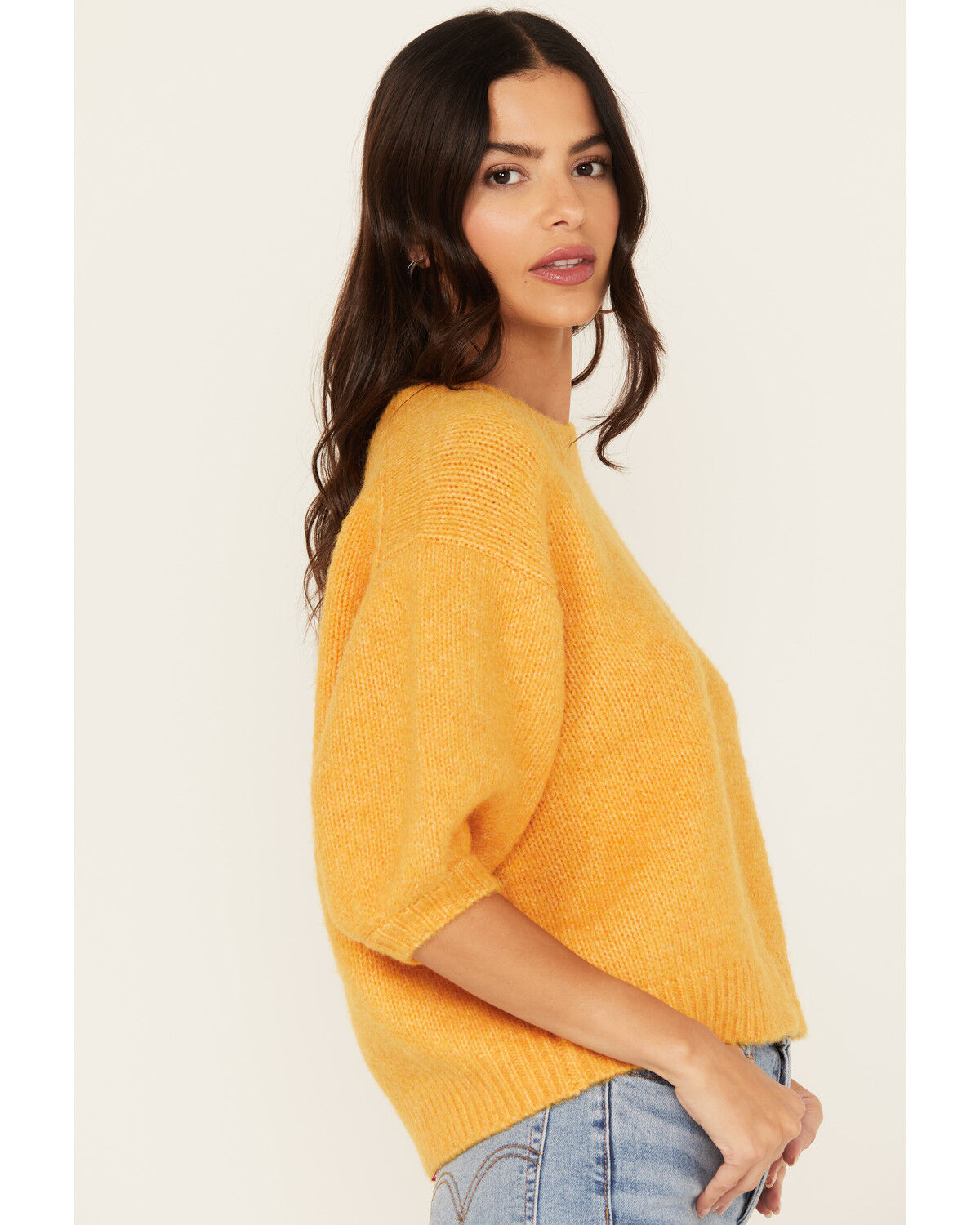 Image #2 - Velvet Heart Women's Short Sleeve Sweater, Orange, hi-res