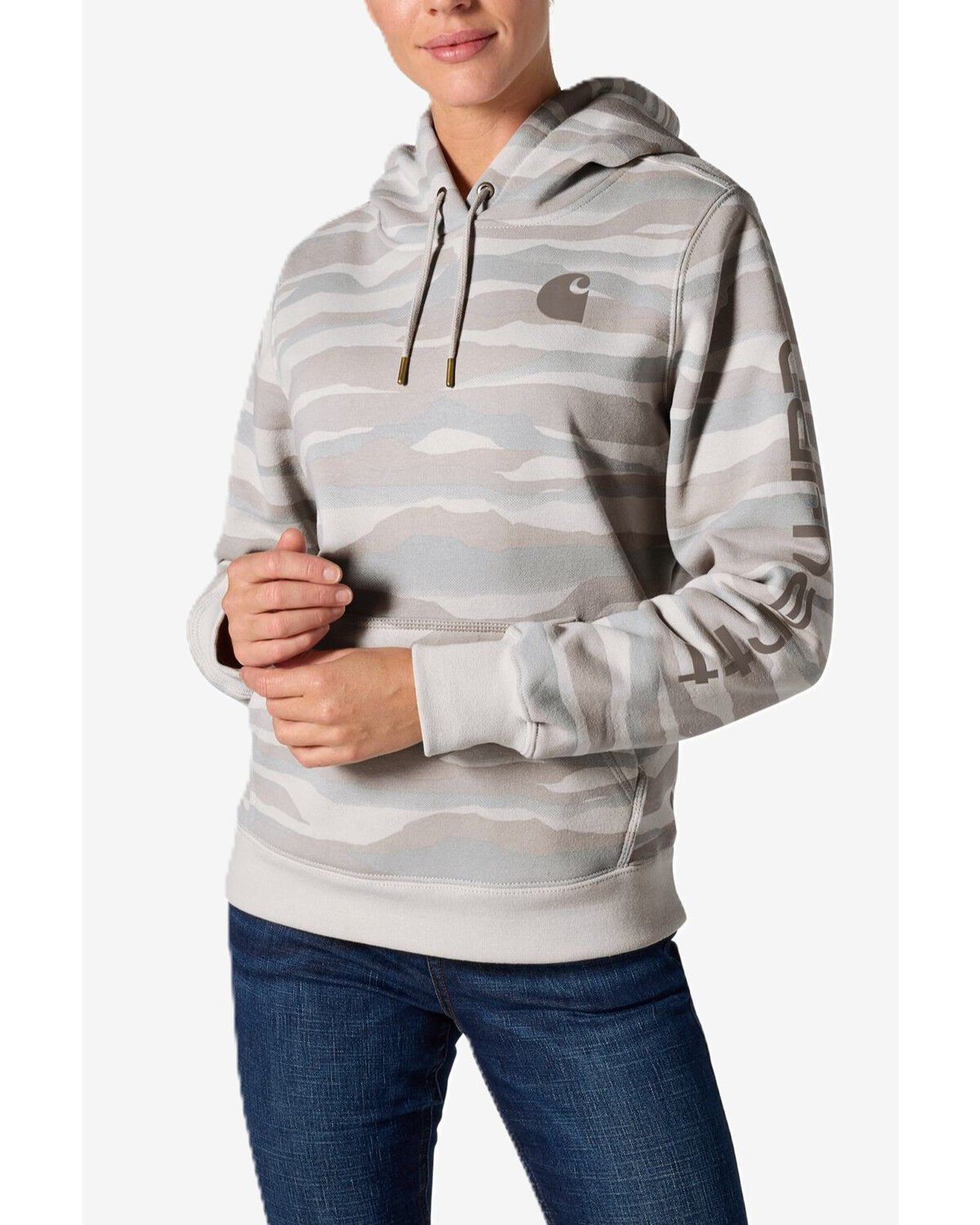 Carhartt Women's Marquette Camo Print Hoodie, Multi, hi-res