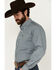 Image #2 - Cinch Men's Geo Print Long Sleeve Button-Down Stretch Western Shirt, Teal, hi-res