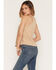 Image #4 - Shyanne Women's Wren Embroidered Hanky Hem Tank, Khaki, hi-res