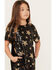 Hayden LA Girls' Star Print Sequin Dress, Black, hi-res