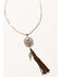 Image #1 - Shyanne Women's Cactus Rose Concho Tassel Necklace , Rust Copper, hi-res