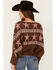 Ariat Women's Lawless Star Southwestern Pullover Sweater, Brown, hi-res