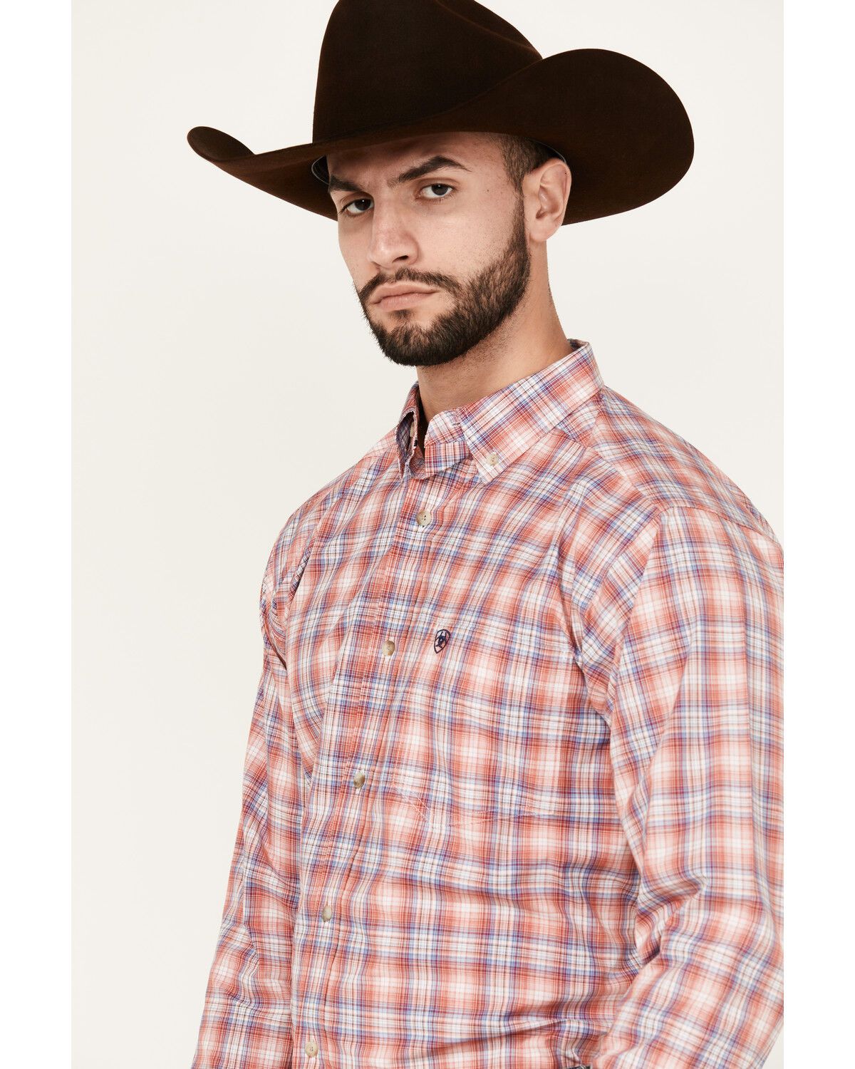 Image #2 - Ariat Men's Darvey Plaid Print Long Sleeve Button-Down Performance Western Shirt, , hi-res