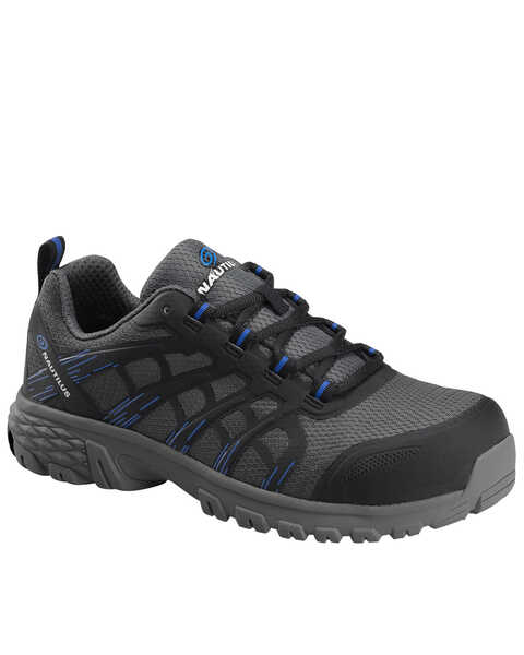 Image #1 - Nautilus Men's Stratus Slip-Resisting Work Shoes - Composite Toe, Grey, hi-res