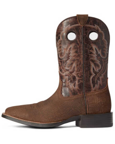 Ariat Men's Sport Buckout Western Performance Boots - Square Toe, Brown, hi-res