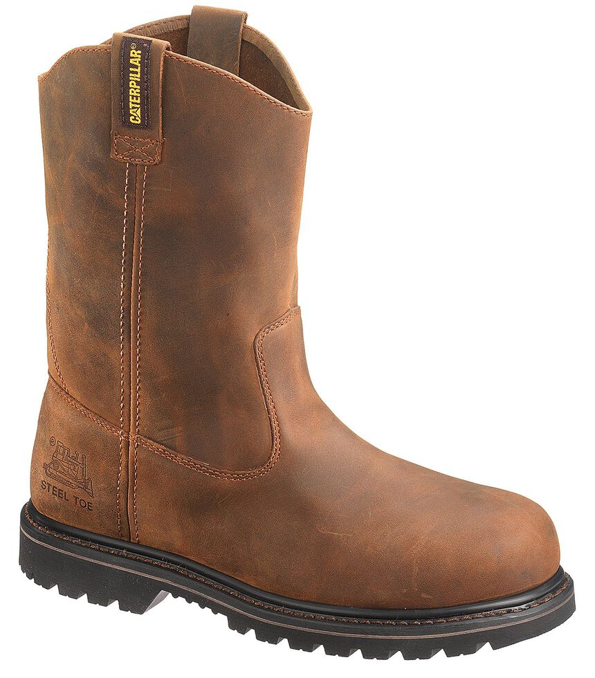 caterpillar boots pull on