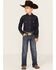 Image #1 - Rock & Roll Denim Boys' Embroidered Bootcut Stretch Denim Jeans, Blue, hi-res