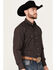 Resistol Men's Lucas Paisley Print Long Sleeve Pearl Snap Western Shirt, Dark Blue, hi-res