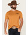 Image #1 - Rock & Roll Denim Men's Dale Skull Short Sleeve Graphic T-Shirt, Mustard, hi-res
