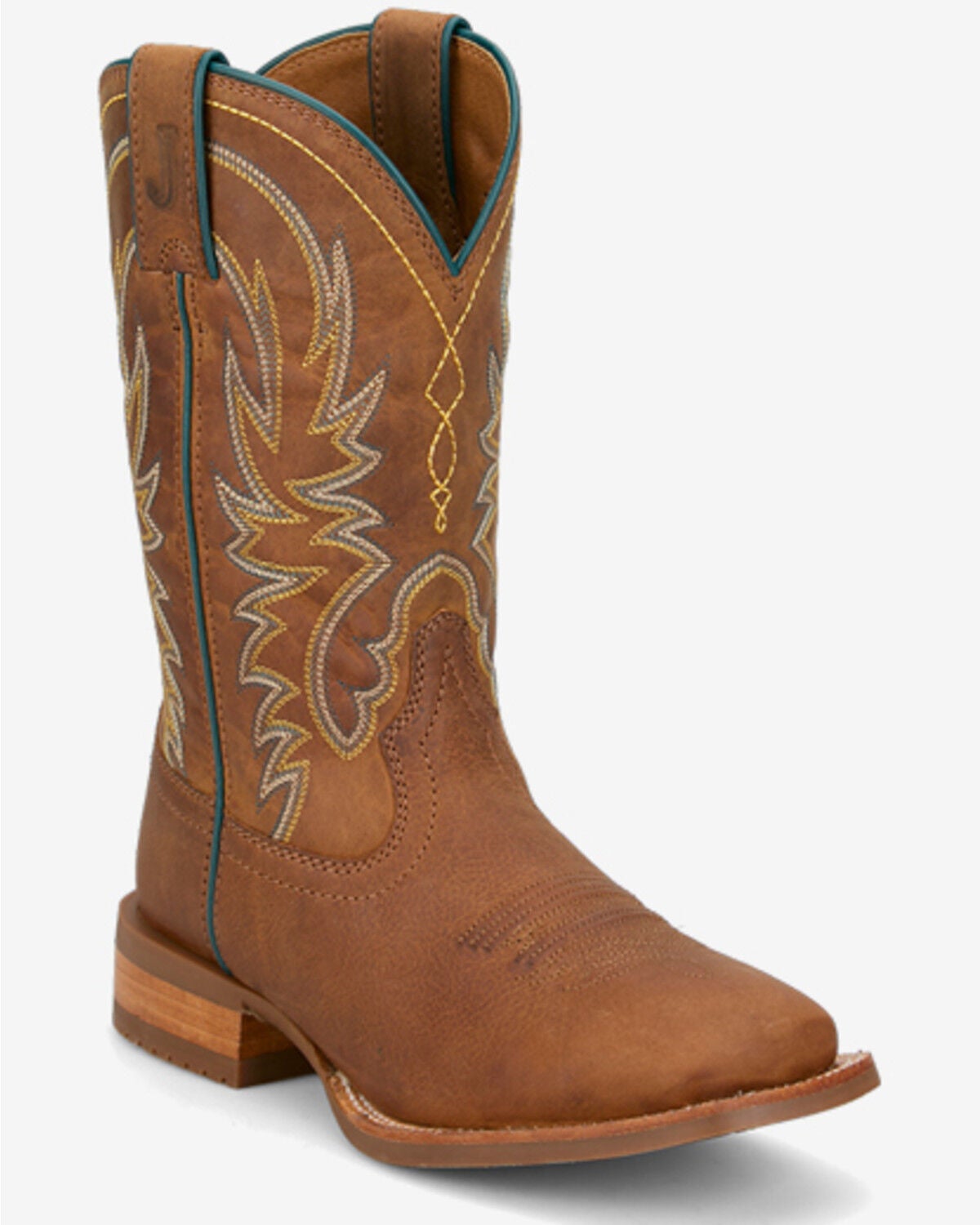 Justin Women's Outlaw Ryley Performance Western Boots - Broad Square Toe, Brown, hi-res