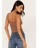 Image #4 - Idyllwind Women's Floral Print Smocked Cami Top, Brandy Brown, hi-res